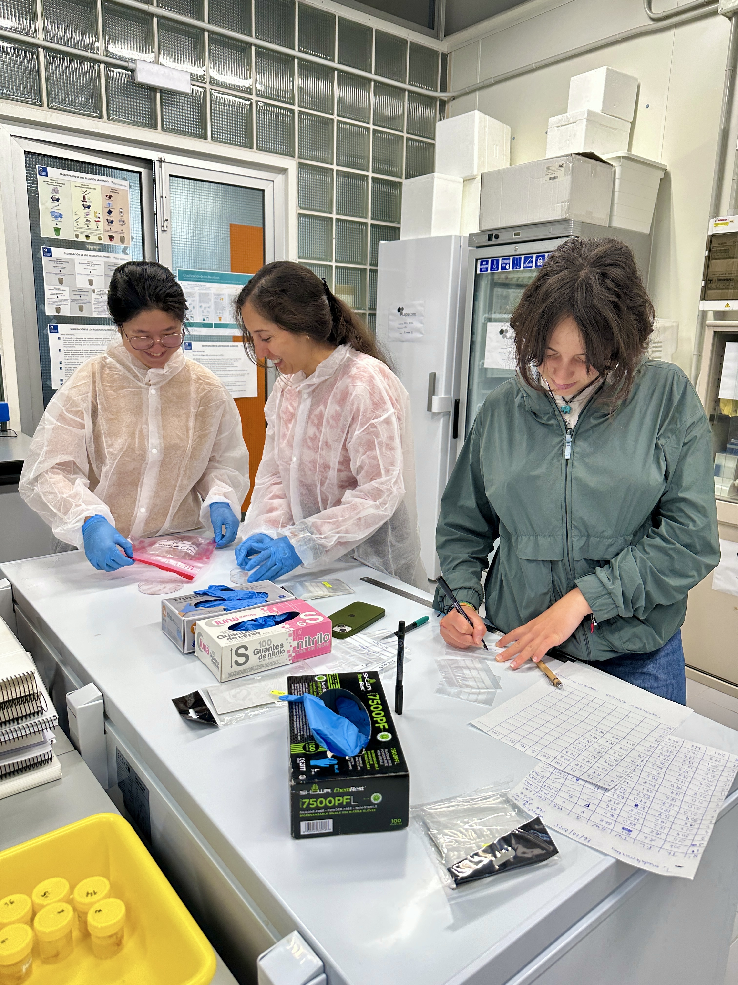 Laboratory sampling session with Erasmus Mundus students