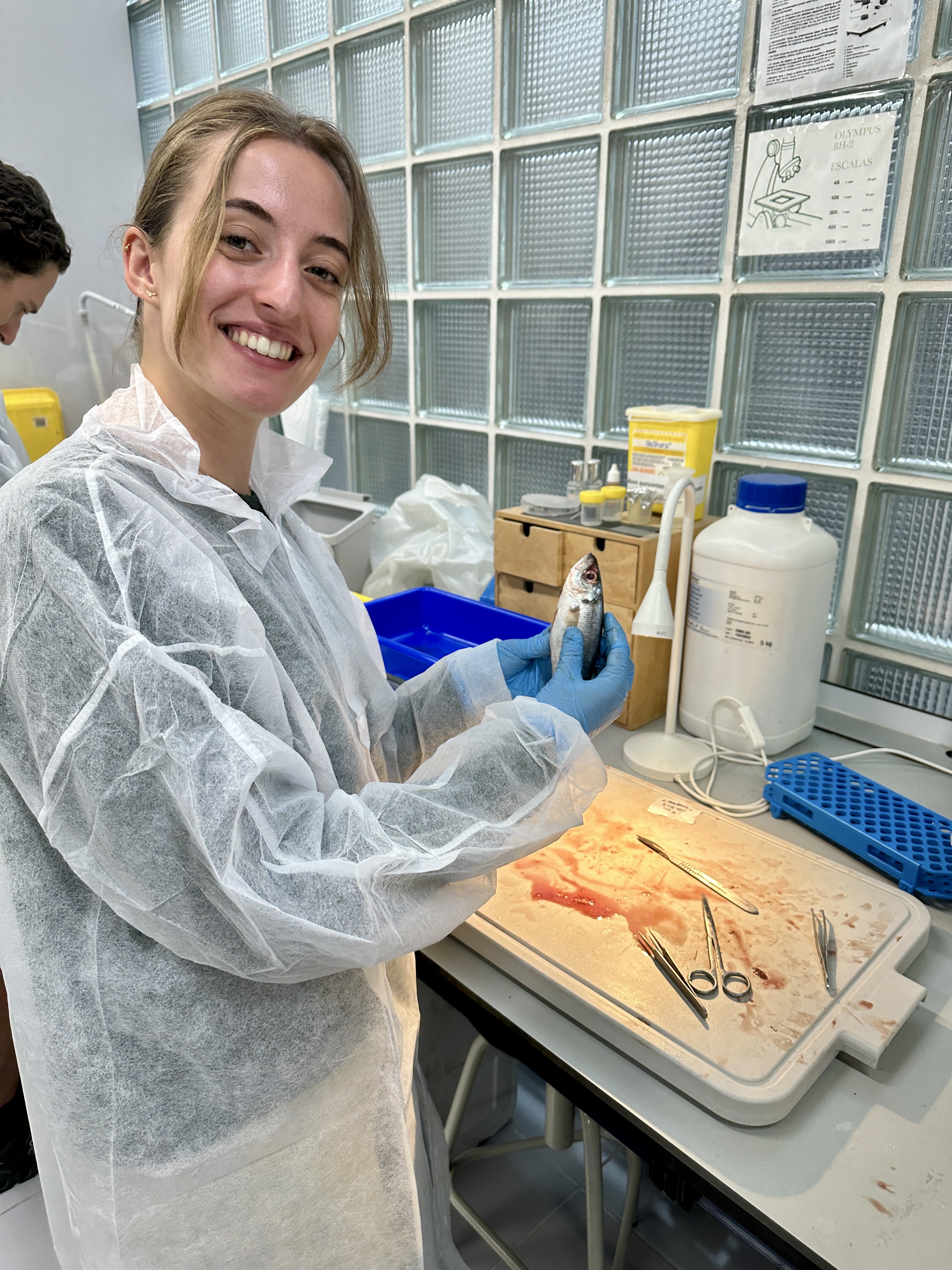 Hands-on fish sampling activity with Erasmus Mundus students